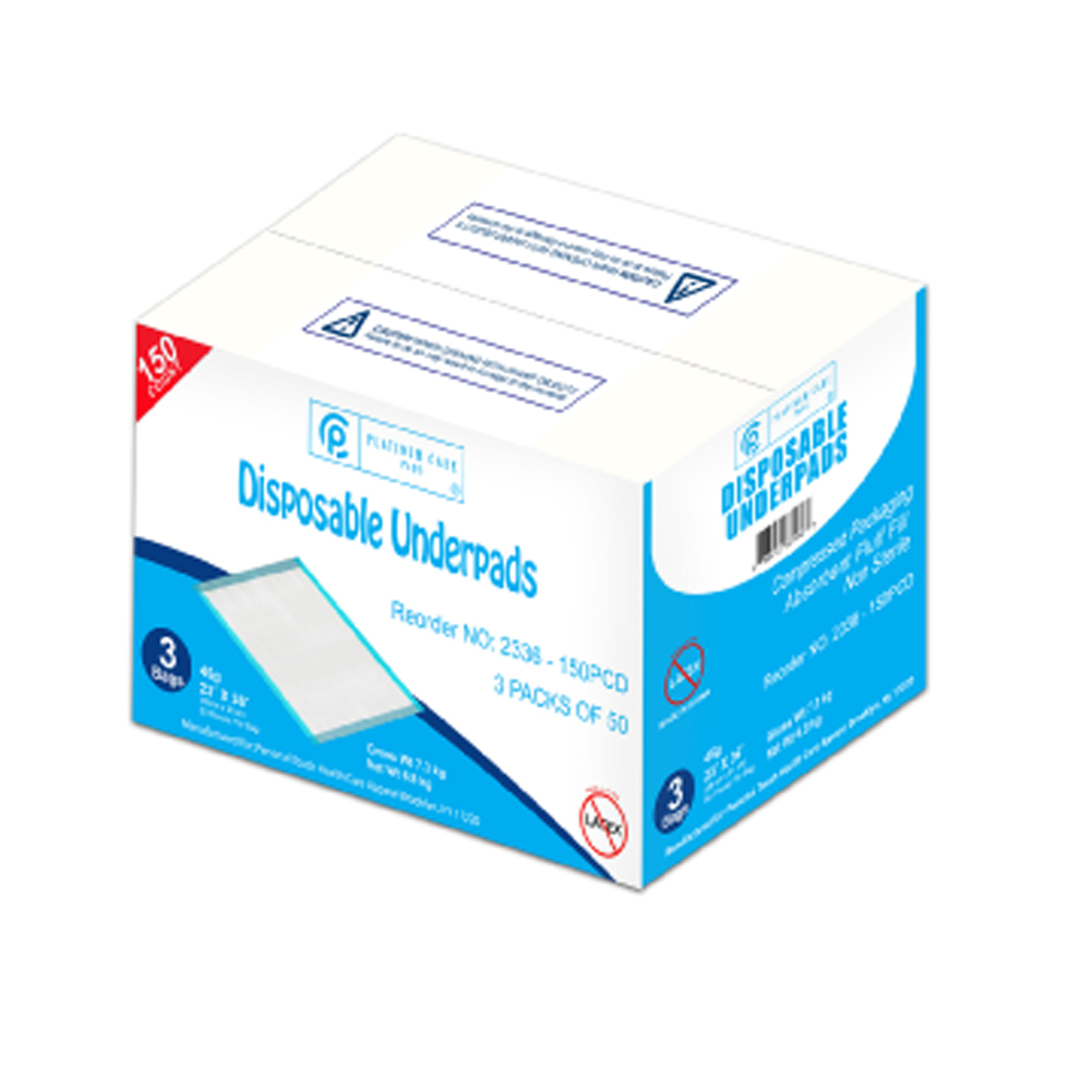 Disposable Underpads, Pack of 50